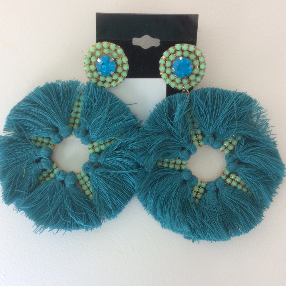Treasure Jewels Fiesta Earrings Teal